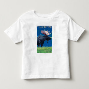 Elche nachts - Yellowstone Nationalpark Kleinkind T-shirt
