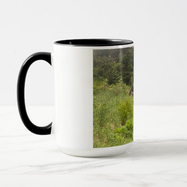 Elche Relaxen in Natur - Foto Tasse (Links)