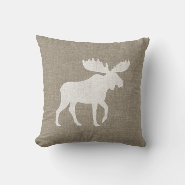 Elche Silhouette| Country Wildlife Decoration Kissen (Vorderseite)