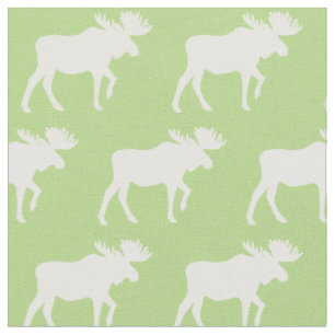 Elche Silhouetten Green Baby Stoff