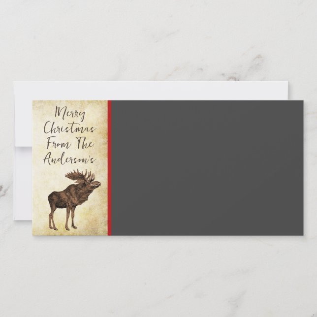 Elche & Snowflake Frohe Weihnachten (Vorderseite)