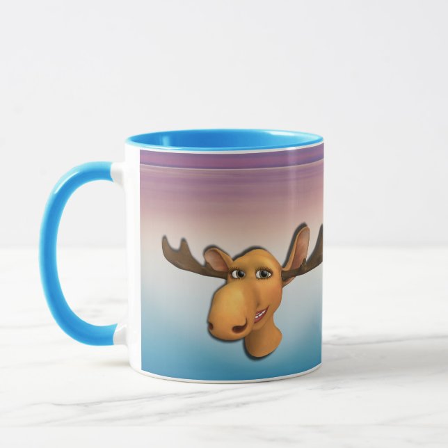 Elche Tasse mit blauem lila Meer (Links)