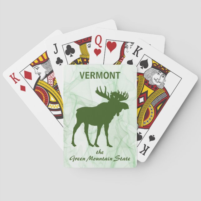 Elche, Vermont der grüne Staat Spielkarten (Rückseite)