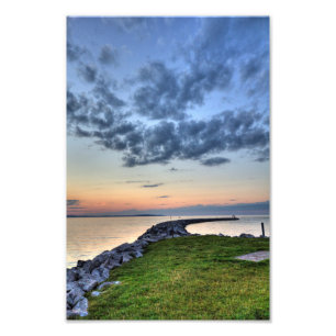 Elcherapids-Sonnenuntergang auf Querbucht, Fotodruck