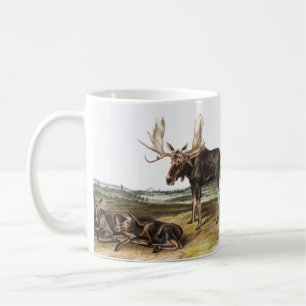 Elchhirsch (Servus alces) Illustration Kaffeetasse