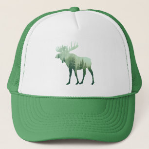 Elchhirsch und Waldnatur Truckerkappe