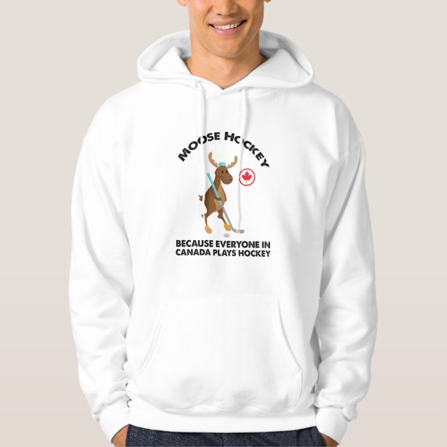 Elchhockey, Kanadier Liebe Hockey Hoodie (Vorderseite)