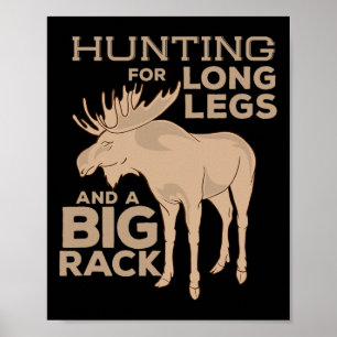 Elchjagd große Rack Bull Hunter Jagdsaison T S Poster