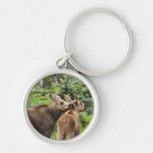 Elchkalb mit Halsband Schlüsselanhänger