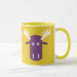 Elchkopf Pop Art individuell gestaltete Monogramm- Tasse