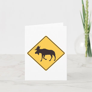 Elchkreuzung Straßenschild Wildtiersicherheit Karte