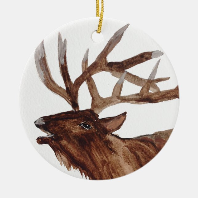 Elchmalerei Keramikornament (Vorne)