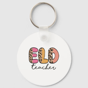 Eld Lehrer Retro Leopard Ck Zur Schule Schlüsselanhänger