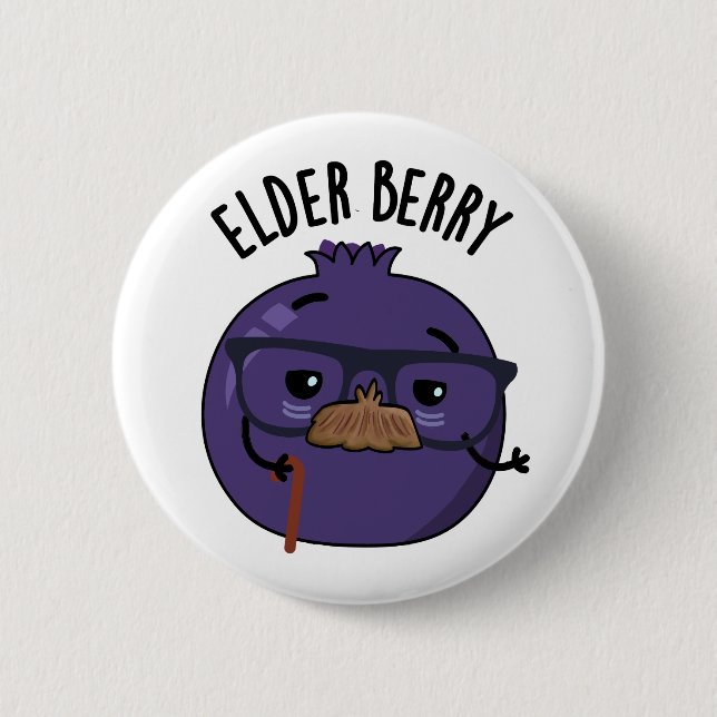 Elder berry Funny Berry Pun Button (Vorderseite)
