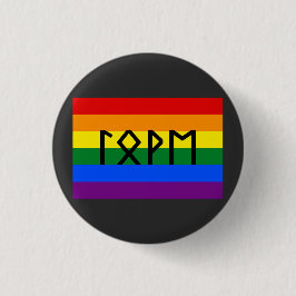 Elder Futhark Liebe Pride Flag Button