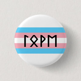 Elder Futhark Liebe Trans Flag Button