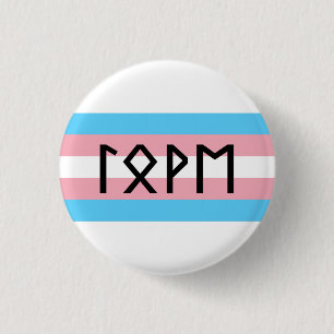 Elder Futhark Liebe Trans Flag Button
