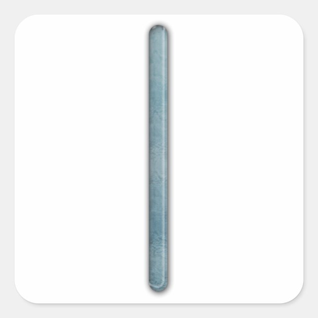 Elder Futhark Rune Isa Quadratischer Aufkleber (Vorderseite)