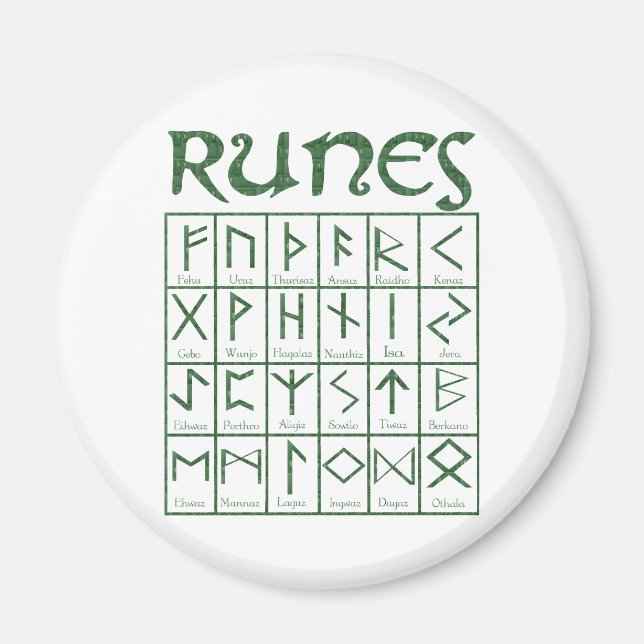 Elder Futhark Runes Magnet (Vorne)