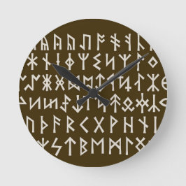 Elder Futhark Runes Runde Wanduhr
