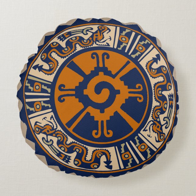 Elder Futhark Runes Rundes Kissen (Vorderseite)