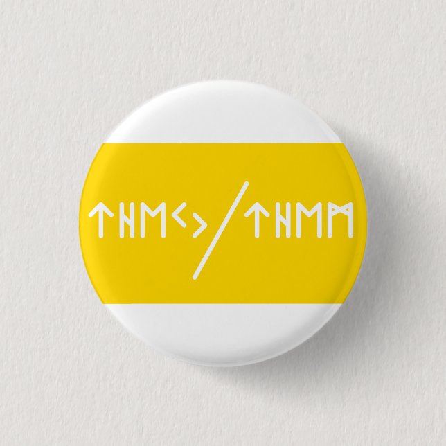 Elder Futhark Sie/sie Pronouns Button (Vorderseite)