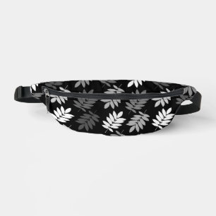 Elder Leaf Großes Muster Schwarz Weiß Grau Bauchtasche