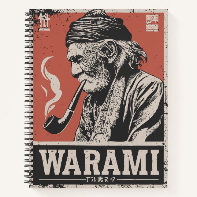 Elder Portrait mit "Warami" - Indigene Begrüßung Notizbuch (Vorderseite)