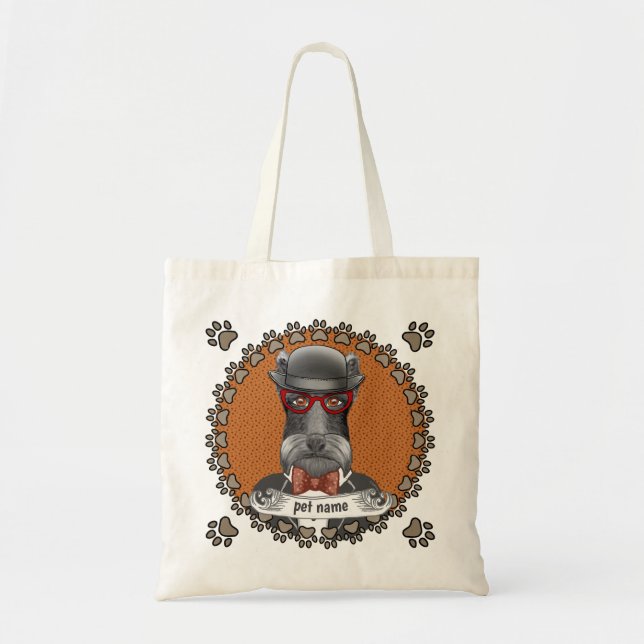 Elder Schnauzer Glasses Tragetasche (Vorne)