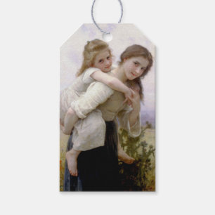 Elder Sister gibt jüngere Schwester Piggyback Ride Geschenkanhänger