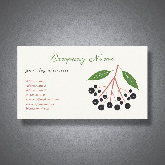 Elderberry Business Card Visitenkarte (Elderberry Business Card)