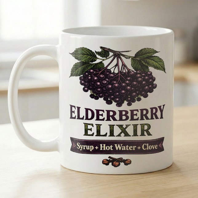 Elderberry Elixir Cozy Winter Recipe Kaffeetasse (Von Creator hochgeladen)