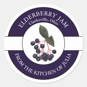 Elderberry Jam Label Runder Aufkleber