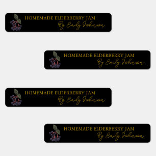 Elderberry-Jam-Thin-Siegel Etiketten