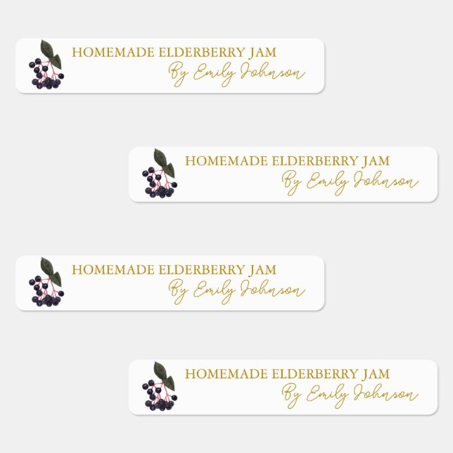 Elderberry-Jam-Thin-Siegel Etiketten (Gruppe)