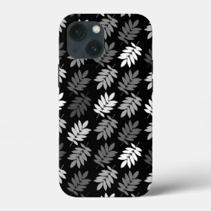 Elderblatt-Muster Schwarz Weiß Grau Case-Mate iPhone Hülle