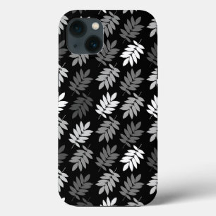 Elderblatt-Muster Schwarz Weiß Grau Case-Mate iPhone Hülle