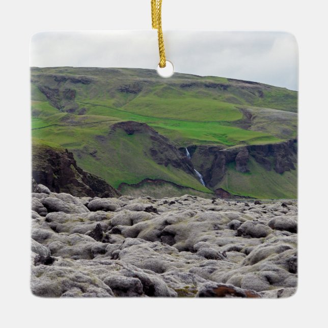Eldhraun Lava Field - Süd-Island Keramikornament (Vorderseite)