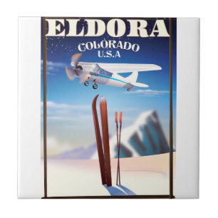 Eldora Colorado Reiseplakat. Fliese