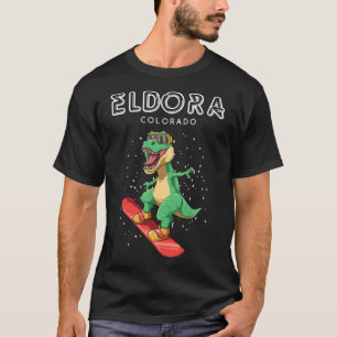 Eldora Colorado - T-Rex Snowboard Geschenk Pullove T-Shirt