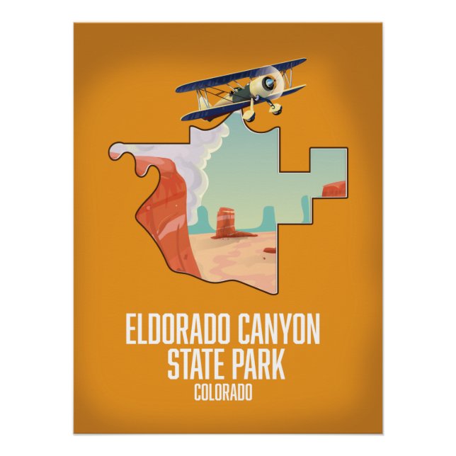Eldorado Canyon Staat Park Karte Poster (Vorderseite)