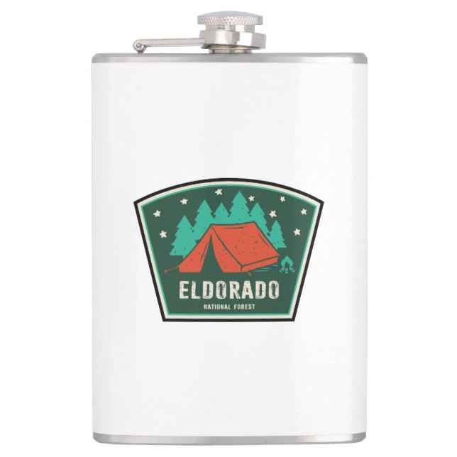 Eldorado National Forest Camping Flachmann (Vorderseite)