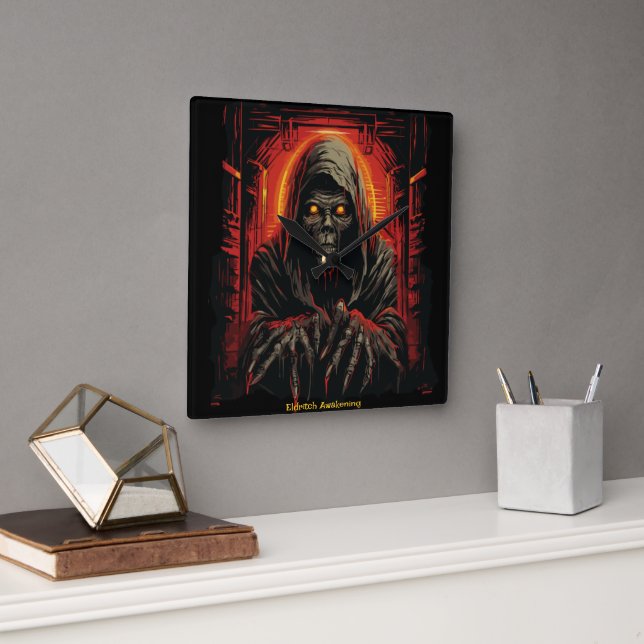 Eldritch Awakening Quadratische Wanduhr (Büro)