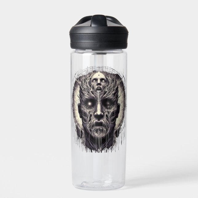 Eldritch Horror: Psychedelic Skull & Roots Art Trinkflasche (Vorderseite)