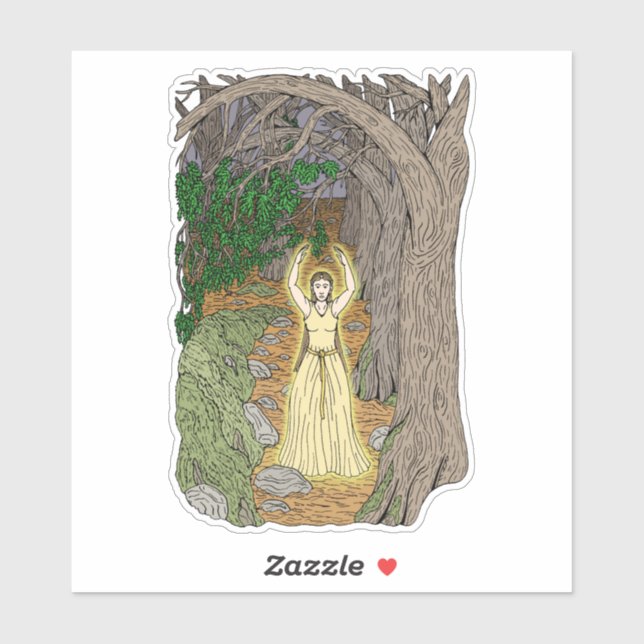Eldritch Mistress (Fairy Lady in Woods) Aufkleber (Blatt)