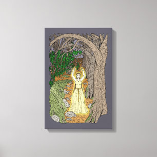 Eldritch Mistress (Fairy Lady in Woods) Leinwanddruck