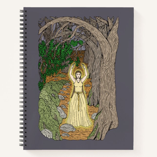 Eldritch Mistress (Fairy Lady in Woods) Notizbuch (Vorderseite)