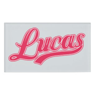 Ele-Athletischer Name-Umbau Lucas Namenschild