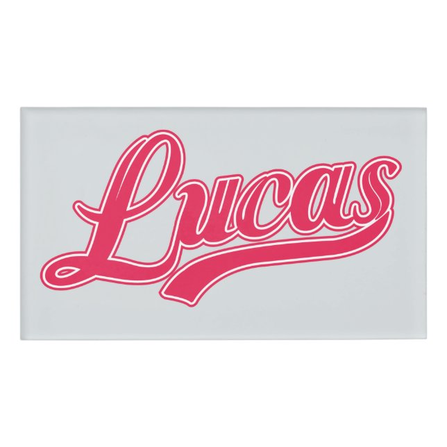 Ele-Athletischer Name-Umbau Lucas Namenschild (Vorderseite)