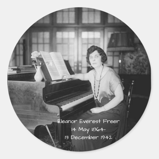Eleanor Everest Freer Runder Aufkleber (Vorderseite)